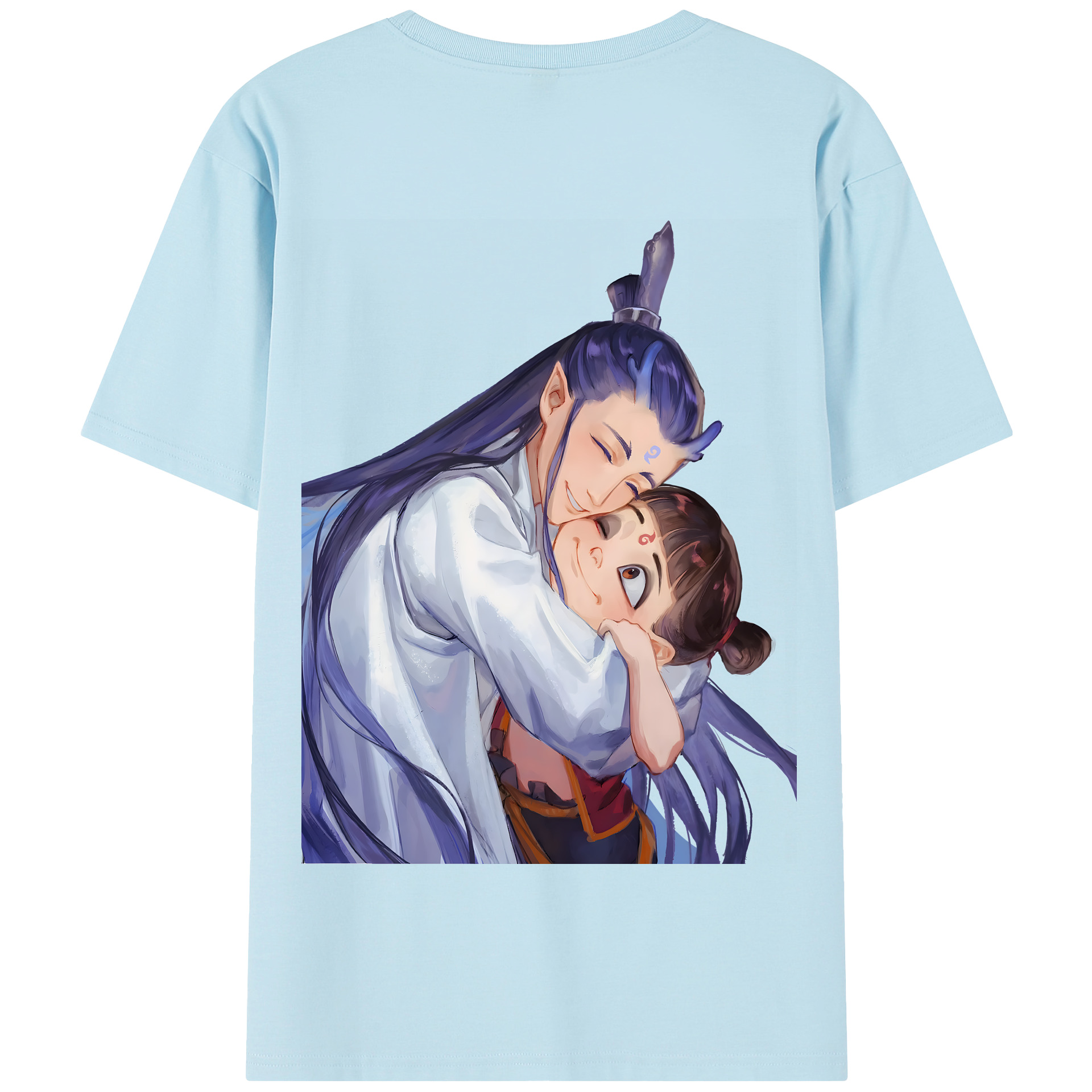（画像用） Ne Zha 2 ナタ 魔童の大暴れ 綿100％半袖Tシャツ（背面プリント）